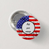 Patriottisch Amerikaans vlaggenontwerp Ronde Button 3,2 Cm (Voorkant /achterkant)