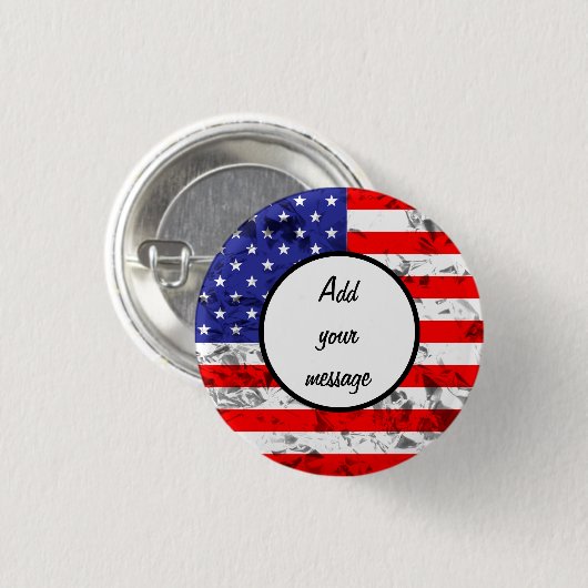 Patriottisch Amerikaans vlaggenontwerp Ronde Button 3,2 Cm (Voorkant /achterkant)
