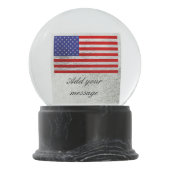 Patriottisch Amerikaans vlaggenontwerp Sneeuwbol (Achterkant)