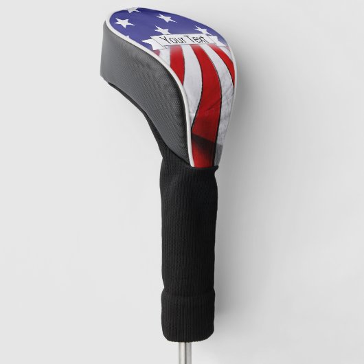 Patriottisch Amerikaans vlaggenschip Golfheadcover (Schuin)