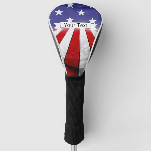 Patriottisch Amerikaans vlaggenschip Golfheadcover (Voorkant)