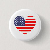Patriottisch Amerikaans vlaggepictogram met pinbac Ronde Button 3,2 Cm (Voorkant)