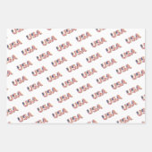 Patriottisch Amerikaans vlaggestampje Star Stripe  Inpakpapier Vel (Voorkant 3)
