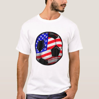Patriottisch Amerikaans vlaggetje op 4 juli T-shirt