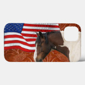 Patriottisch Amerikaans vlaggetje, pinto- en kunst Case-Mate iPhone Case (Achterkant (horizontaal))
