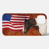 Patriottisch Amerikaans vlaggetje, pinto- en kunst Case-Mate iPhone Case (Achterkant (horizontaal))