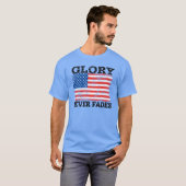 Patriottisch Amerikaans vlaggewaal doet nooit flau T-shirt (Voorkant volledig)