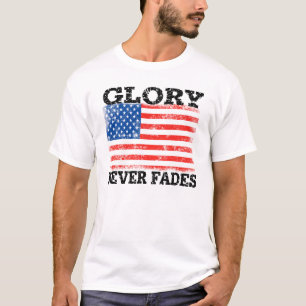 Patriottisch Amerikaans vlaggewaal doet nooit flau T-shirt