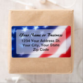 Patriottisch Amerikaans vlaglabel Etiket (Insitu)