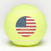 Patriottisch Amerikaans vlagmonogram op maat Tennisballen (Voorkant)