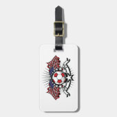 Patriottisch Amerikaans Voetbal Ontwerp USA Vlag F Bagagelabel (Voorkant verticaal)