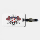 Patriottisch Amerikaans Voetbal Ontwerp USA Vlag F Bagagelabel (Achterkant horizontaal)