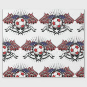 Patriottisch Amerikaans Voetbal Ontwerp USA Vlag F Cadeaupapier (Vlak)