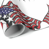 Patriottisch Amerikaans Voetbal Ontwerp USA Vlag F Cadeaupapier (Rol Hoek)