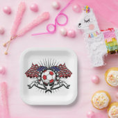 Patriottisch Amerikaans Voetbal Ontwerp USA Vlag F Papieren Bordje (Feest)