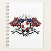 Patriottisch Amerikaans Voetbal Ontwerp USA Vlag F Planner (Voorkant)