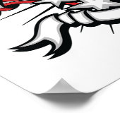 Patriottisch Amerikaans Voetbal Ontwerp USA Vlag F Poster (Hoek)