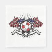Patriottisch Amerikaans Voetbal Ontwerp USA Vlag F Servet (Voorkant)