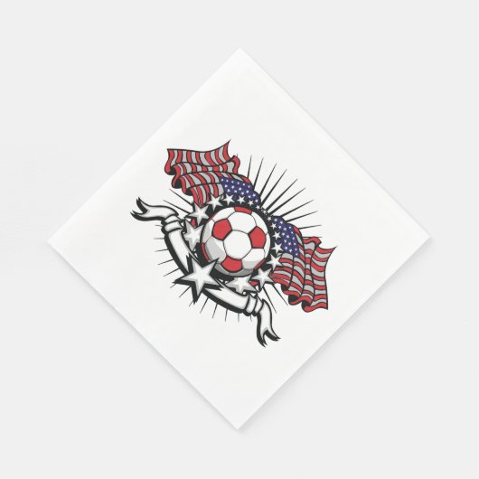 Patriottisch Amerikaans Voetbal Ontwerp USA Vlag F Servet (Hoek)