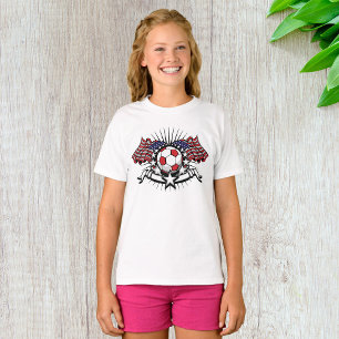 Patriottisch Amerikaans Voetbal Ontwerp USA Vlag F T-shirt