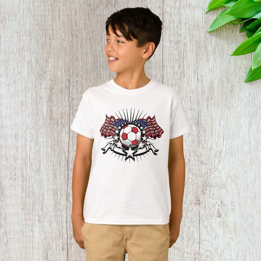 Patriottisch Amerikaans Voetbal Ontwerp USA Vlag F T-shirt