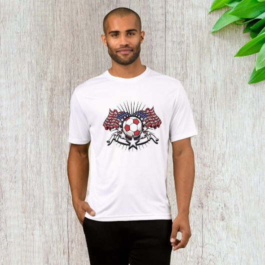 Patriottisch Amerikaans Voetbal Ontwerp USA Vlag F T-shirt