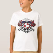 Patriottisch Amerikaans Voetbal Ontwerp USA Vlag F T-shirt (Voorkant)