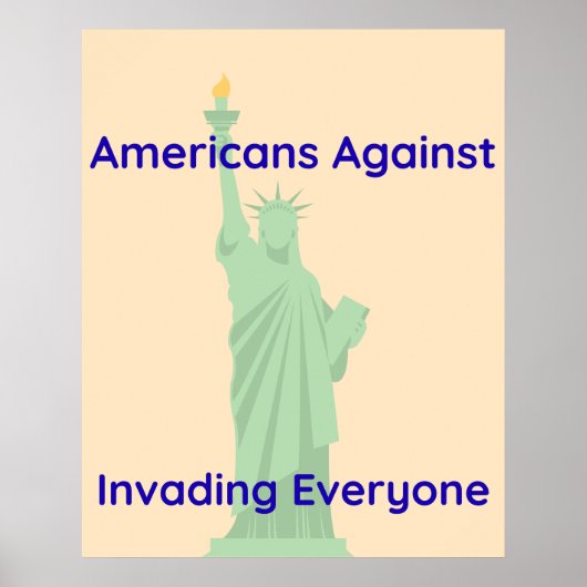 Patriottisch Amerikaans Vrijheidsbeeld Poster (Voorkant)