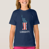 Patriottisch Amerikaans Vrijheidsbeeld Sterren Str T-shirt (Voorkant)