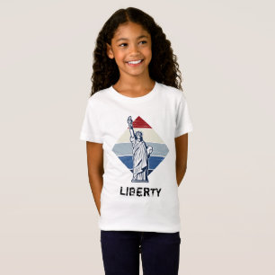 Patriottisch Amerikaans Vrijheidsbeeld verontrust T-shirt