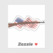 Patriottisch Amerikaans WW2 Rifle M1 Garand Sticker (Vel)