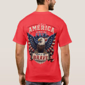 Patriottisch Amerikaanse Adelaar 4 juli T-shirt on (Achterkant)