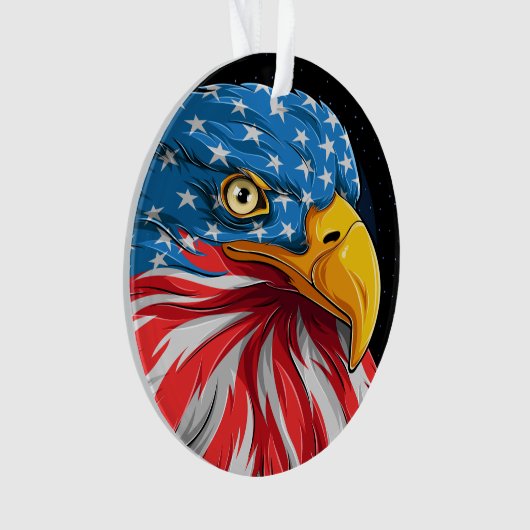 Patriottisch-Amerikaanse adelaar - Zie Achterversi Ornament (voorkant)