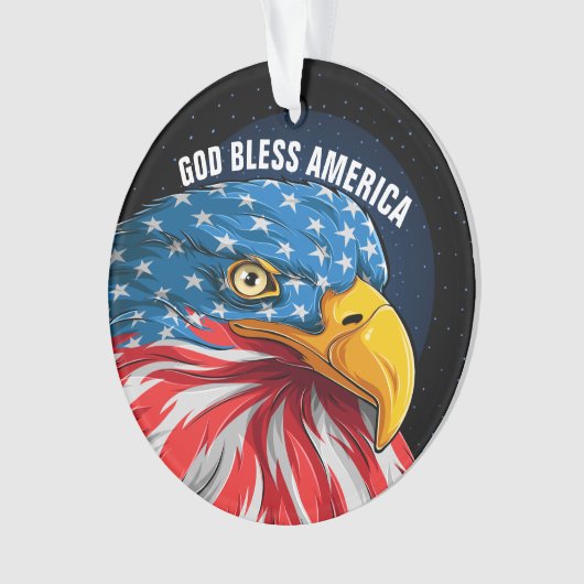 Patriottisch-Amerikaanse adelaar - Zie Achterversi Ornament (voorkant)