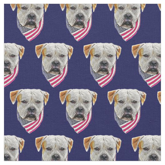 Patriottisch Amerikaanse bulldog Stof (Close Up)