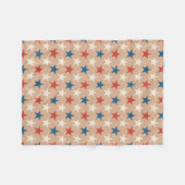 Patriottisch Amerikaanse sterrenpatroon Fleece Deken (Voorkant (Horizontaal))