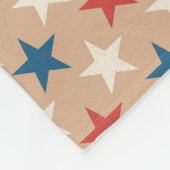 Patriottisch Amerikaanse sterrenpatroon Fleece Deken (Hoek)