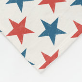 Patriottisch Amerikaanse sterrenpatroon Fleece Deken (Hoek)