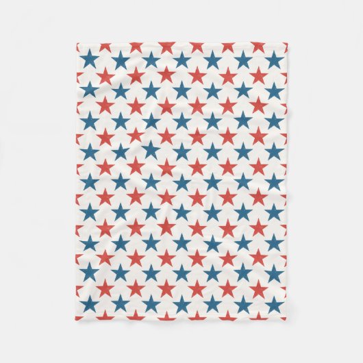 Patriottisch Amerikaanse sterrenpatroon Fleece Deken (Voorkant)