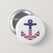 Patriottisch-Amerikaanse vlag Anchor Nautical Ronde Button 5,7 Cm (Voorkant /achterkant)