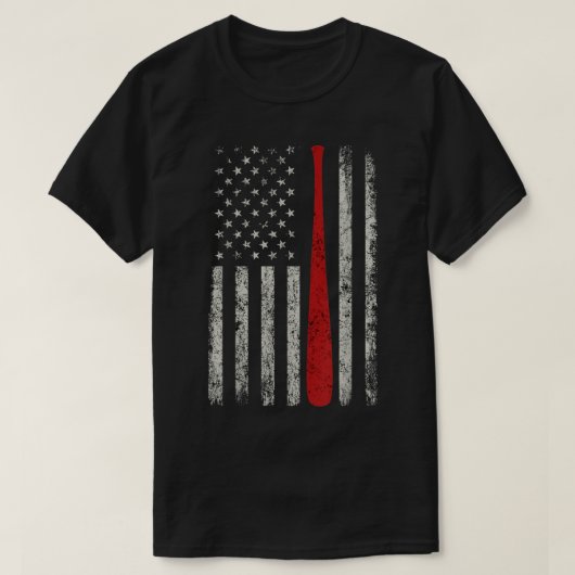 Patriottisch-AMERIKAANSE VLAG Baseball Bat T-shirt (Design voorkant)