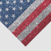 Patriottisch Amerikaanse Vlag Glitter Tissuepapier (Detail)