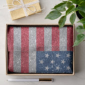 Patriottisch Amerikaanse Vlag Glitter Tissuepapier (Geschenk)