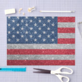 Patriottisch Amerikaanse Vlag Glitter Tissuepapier (Craft)