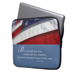 Patriottisch, Amerikaanse vlag Laptop Sleeve