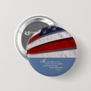 Patriottisch, Amerikaanse vlag Ronde Button 5,7 Cm