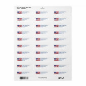 Patriottisch | Amerikaanse vlag | Verenigde Staten Etiket (Full Sheet)