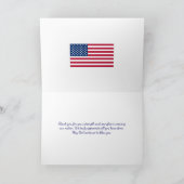 patriottisch | Amerikaanse vlag | VETERANENDAG Bedankkaart (Binnen)