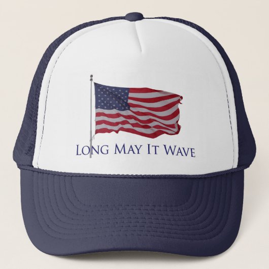 patriottisch - amerikaanse vlaggenlong kan het trucker pet (Voorkant)