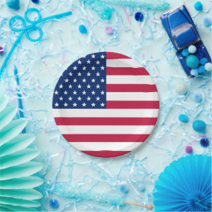 Patriottisch-Amerikaanse Vlagpartij bij de Vlaggen Papieren Bordje